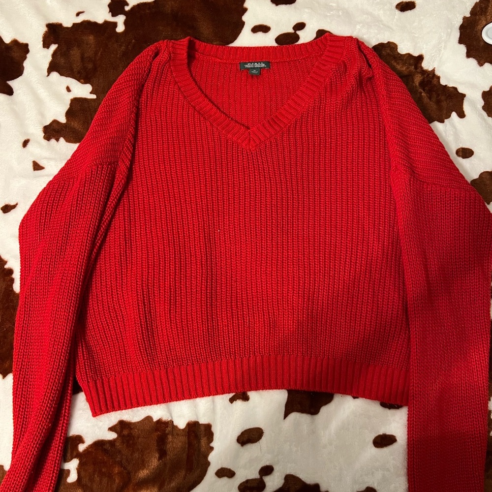 Red target sweater
